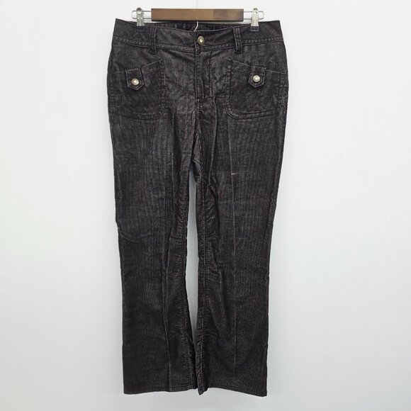 Lane Bryant Womens 14 Brown Corduroy Pants Straight Leg Pockets Retro Y2K Vibe - Picture 3 of 16